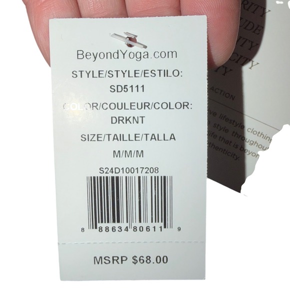 Beyond Yoga Spacedye Keep Pace Biker Shorts Darkest Night Black SD5111 Mens M - Picture 6 of 8